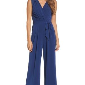 Vince Camuto never been worn blue jersey jumpsuit